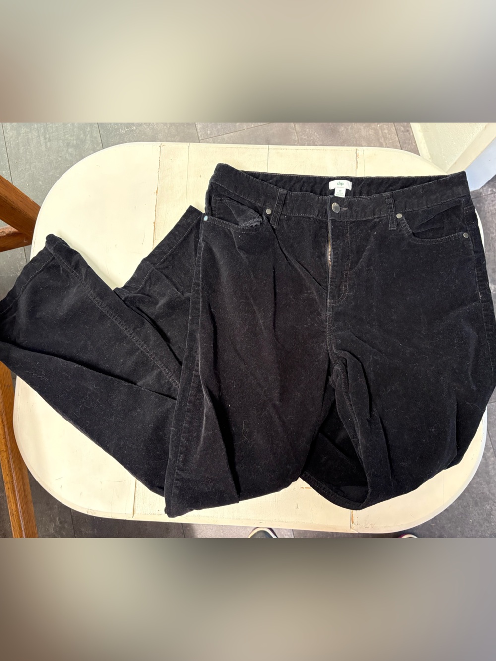 dip Black Corduroy Straight-Leg Jeans